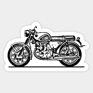 C72 Super Sport Bike Sketch Art Sticker